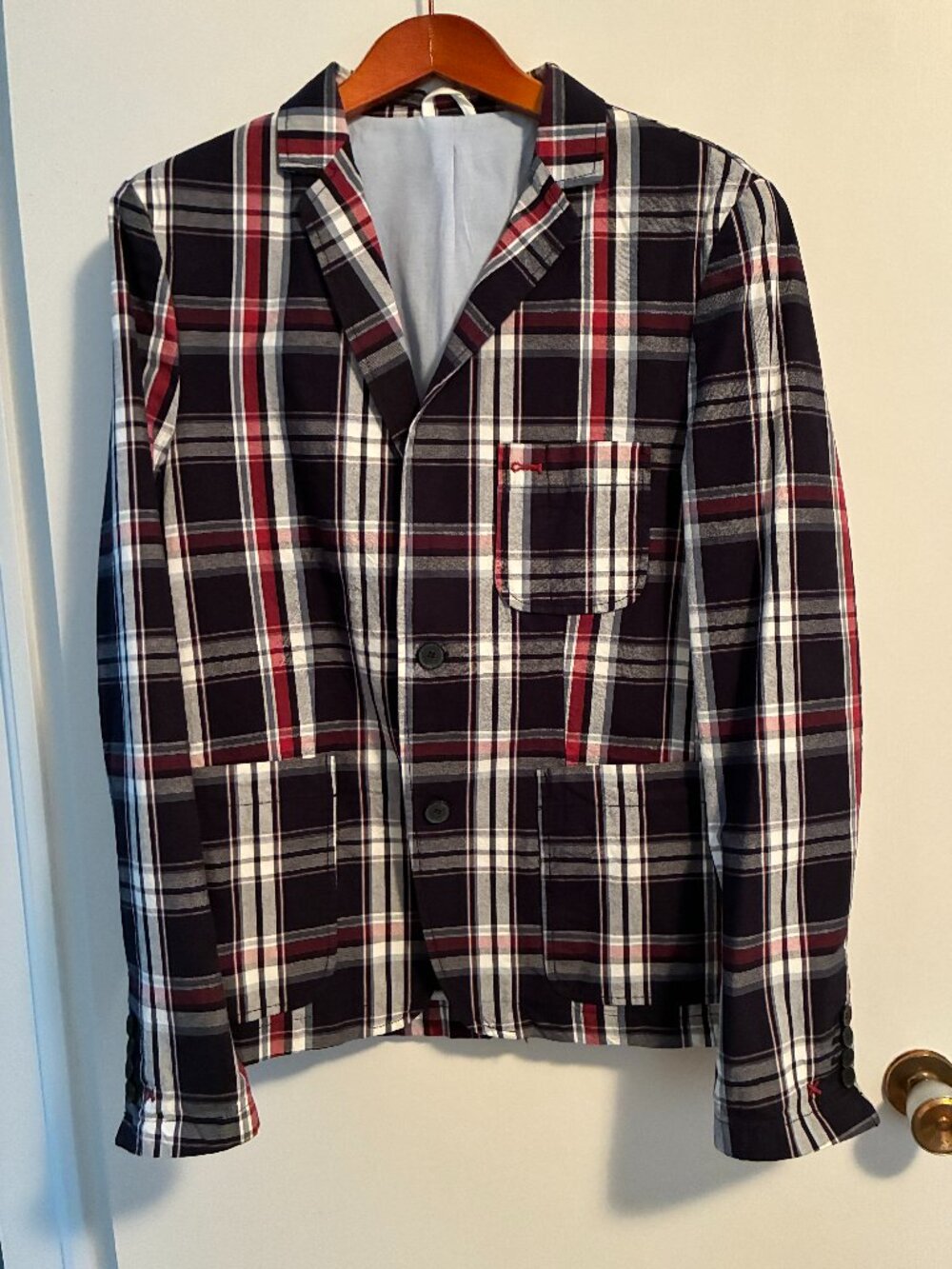 NEW. Blazer. Zara Men Sz USL. 100% cotton unlined.